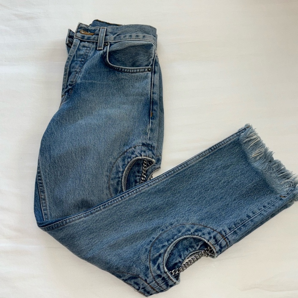 Carmar chain detail jeans